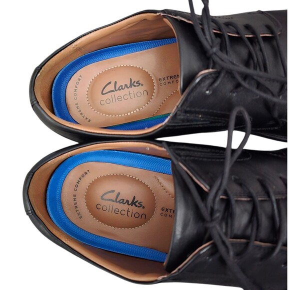 Clarks Whiddon Oxford Shoes Mens Size 13  Black Leather Cap Toe Lace Up Dress main image 6